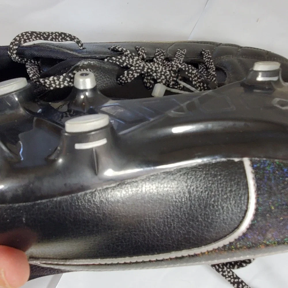 Puma evoTOUCH 3 Soccer Cleats Black Iridescent Glitter Mens 7 103985-03 FG Boots